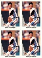 (4) 1990 Leaf #461 Mark Williamson Baltimore Orioles Card Lot