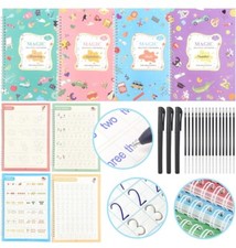 4 Packs Children's Magic Copybooks, Traceable Letters and Numbers for Preschool