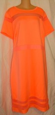 BOUTIQUE WOMENS PLUS CORAL SHEAR SCUBA BODYCON SUMMER DRESS SIZE 1X  NWT  BN