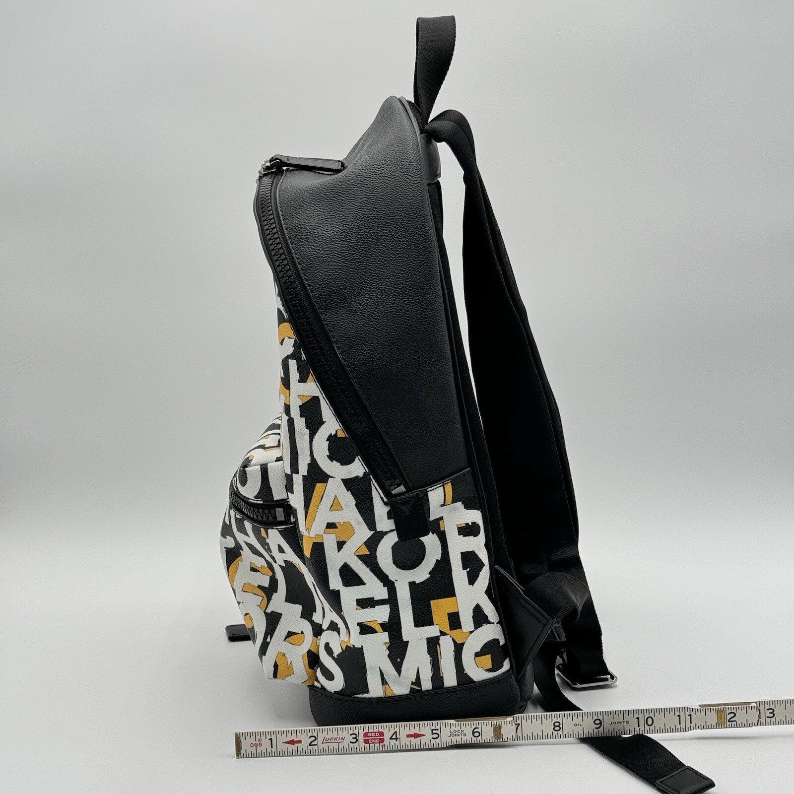 Michael Kors Men's Cooper Monogram Backpack In Black Lemon EUC RARE image 3