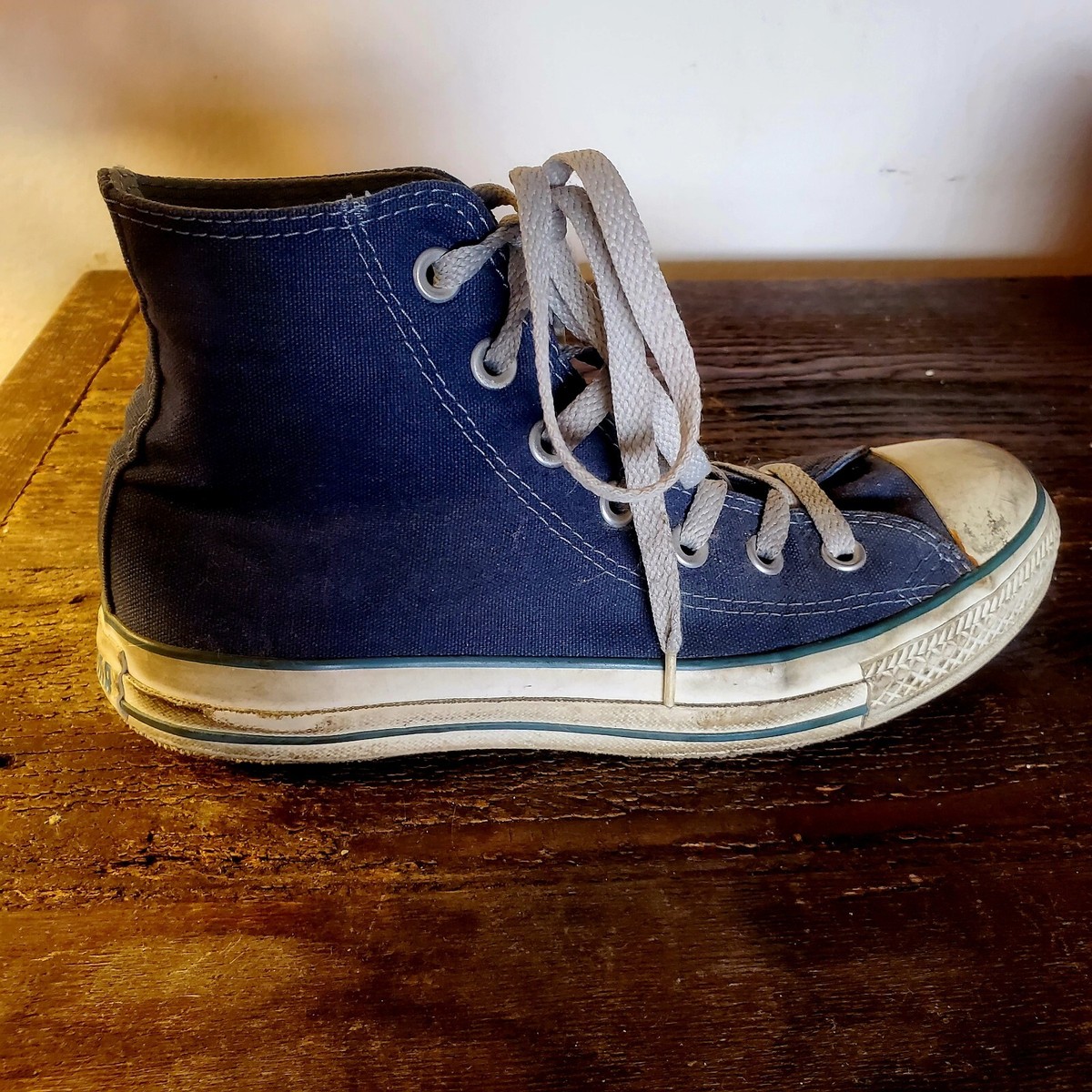 Vintage Blue Converse All Star Chuck Taylor Hi Top Sneakers