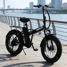 Adults Electric Bike 20x4.0 Fat Tire E-Bike Folding Bicycle Pedal Assist Cycle