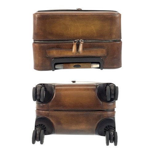 Berluti Formula 1000 Carry case suitcase Brown SilverHardware leather - Picture 8 of 9