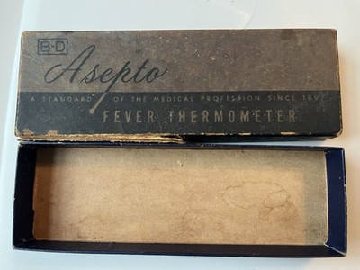 Vintage BD Asepto Fever Thermometer BOX ONLY