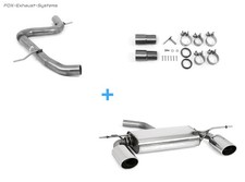  Duplex Racing-Anlage ab Kat. Ø70mm Audi A3 8P Cabrio 1.4 TFSI je 129x106mm