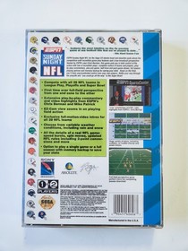 ESPN Sunday Night NFL Sega CD CIB Tested Excellent Condition