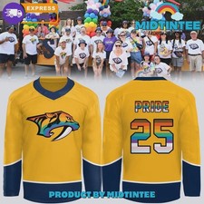 Personalize Nashville Predators Special New Pride 2025 Hockey Shirt Printed