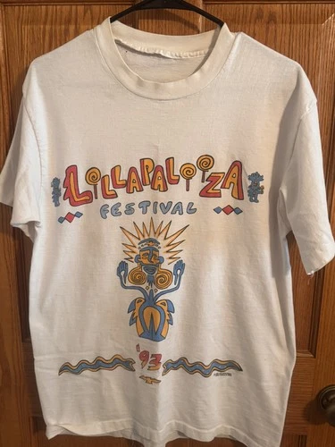 Lollapalooza Festival Shirt Giant M/L no tag 1990s vintage concert t-shirt, vintage, single stitch, B+ condition