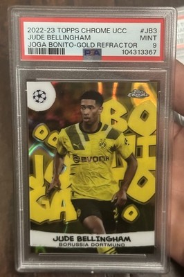 Jude Bellingham 22 Topps Chrome UCC Joga Bonito Case Hit GOLD #14/50 PSA 9