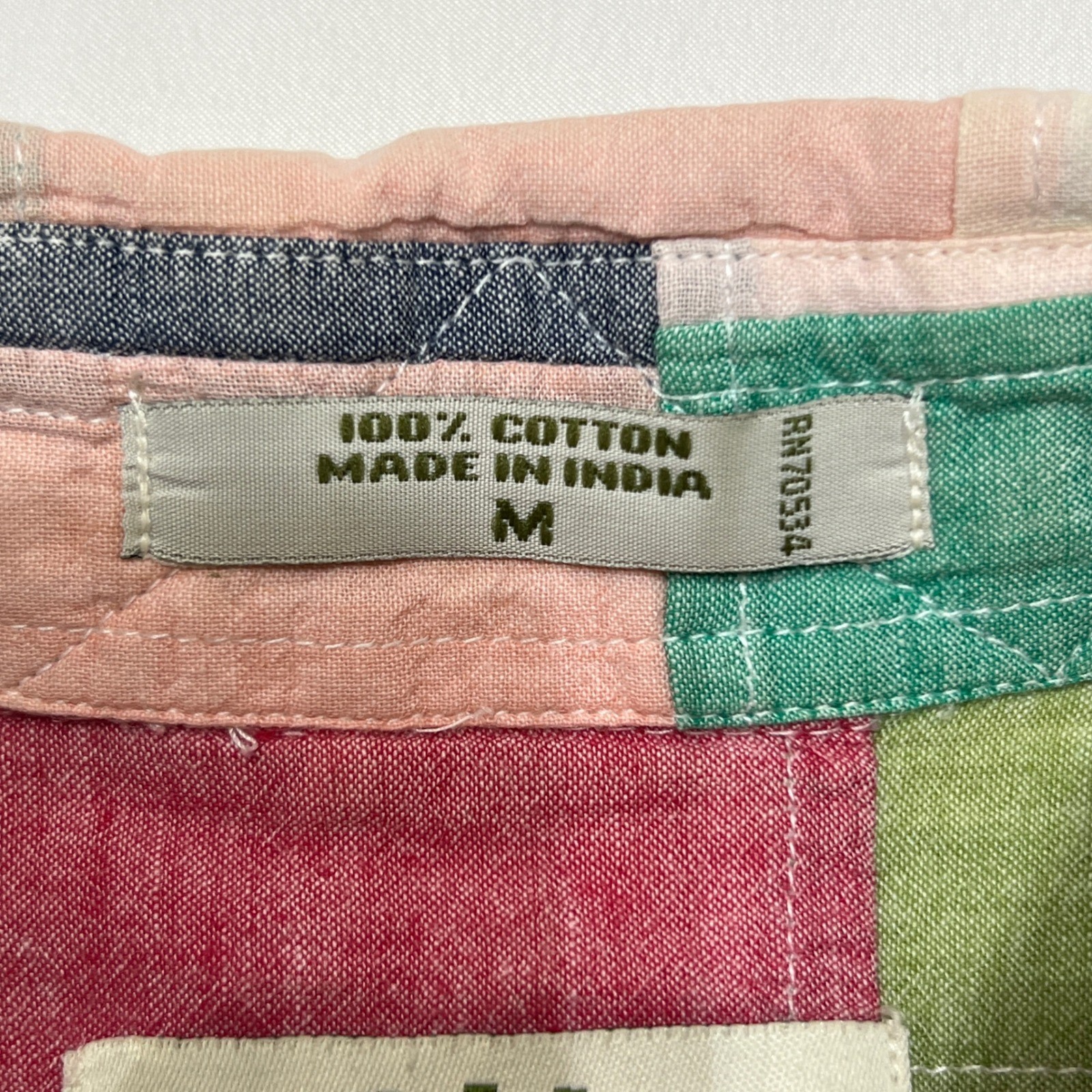 Orvis Madral Patchwork Mens Medium Button Down Sh… - image 11