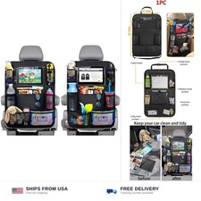 Car Back Seat Organizer with Tablet Holder, Multi-Pocket Hanging Backseat Sto...