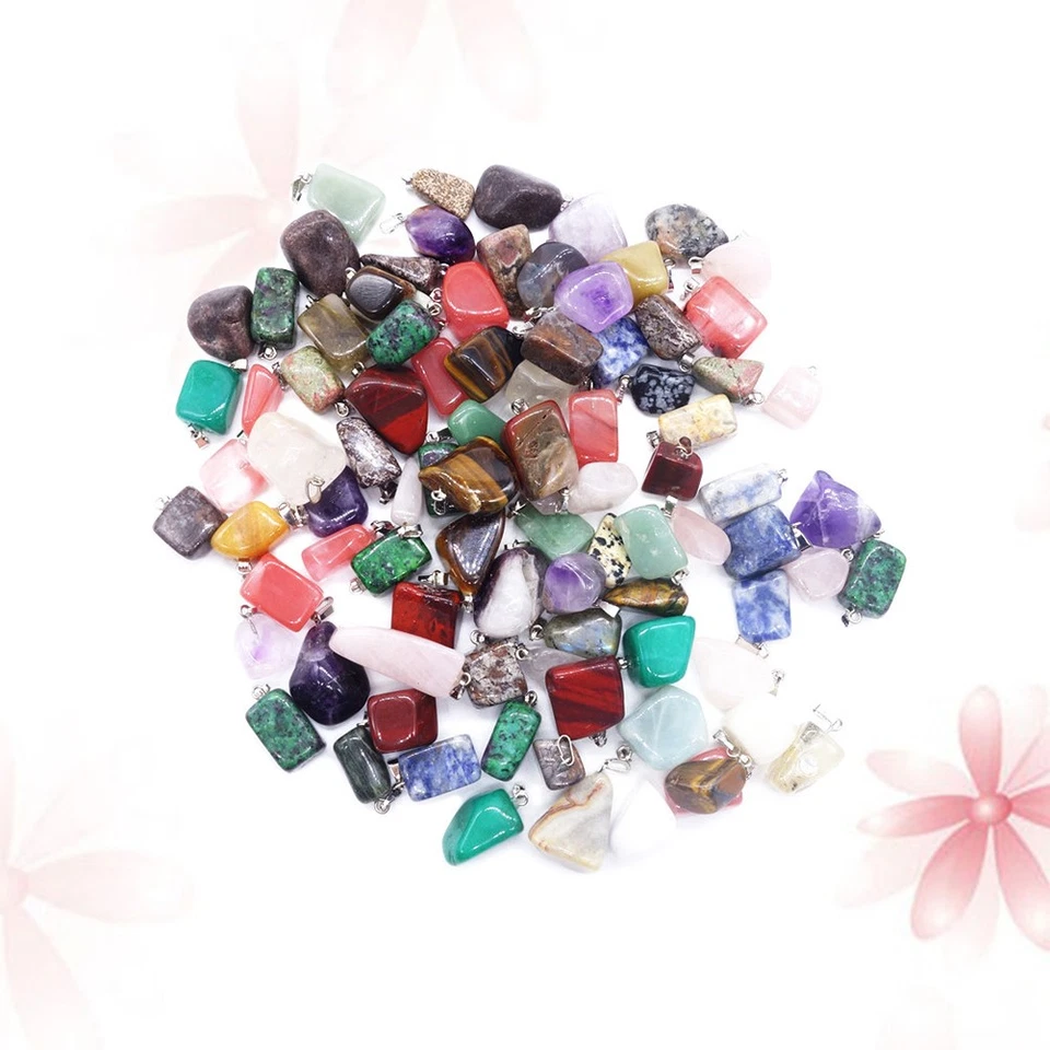  20 PCS Perline Bracciali Gioielli Accessori Di Pietra Naturale Multicolore - Immagine 3 di 4