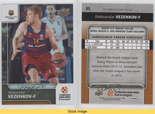 2016-17 Upper Deck Euroleague Rainbow Sasha Vezenkov Aleksandar Vezenkov #32