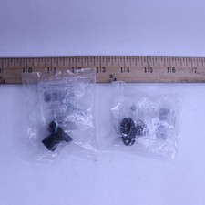 2-Pk Liberty Flat Round Cabinet Drawer Knob Metal Flat Black 1-1/8