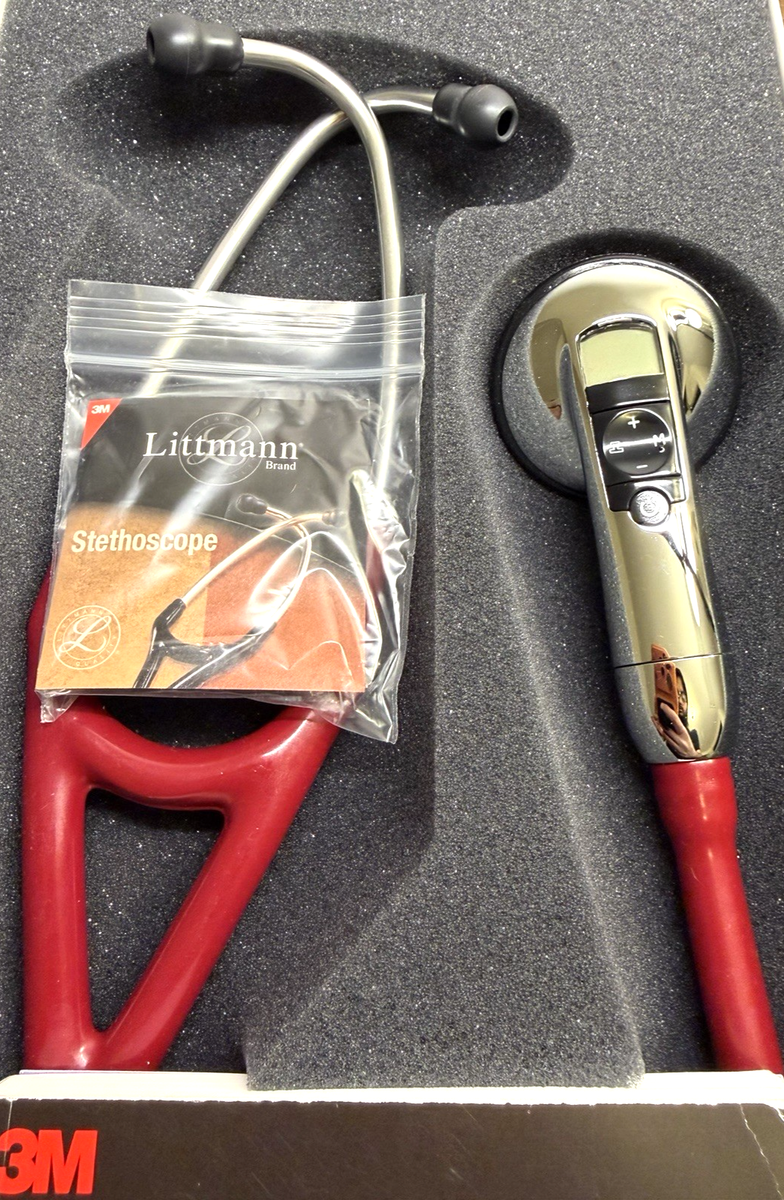 NEW 3M Littmann 3200 Electronic Stethoscope | Red | Bluetooth
