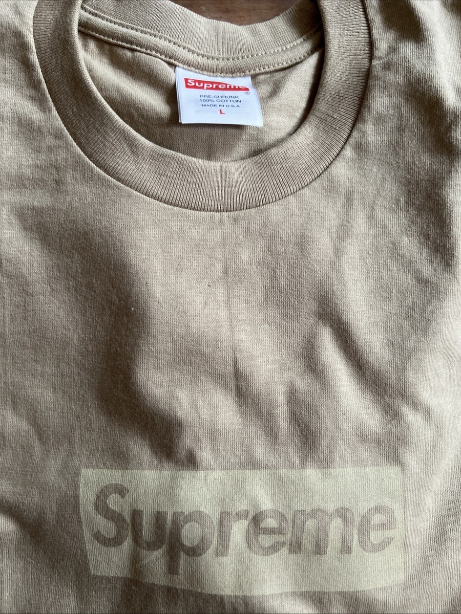 SS23 Supreme Tonal Box Logo Tee Khaki - Size Large - Good