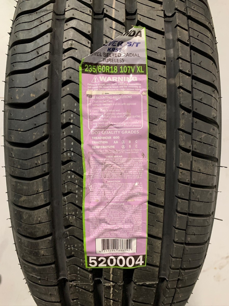 235／60　18インチ　②　２本目 Kenda Klever ST 235/60R18 Tire for sale online | eBay