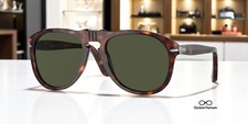 PERSOL PO0649 24 31 Havana Green 56 mm Men's Sunglasses