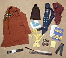 Vintage Brownies Bundle (1985) Uniform, Dress, Belt, Sash, Badges, Book, Etc.