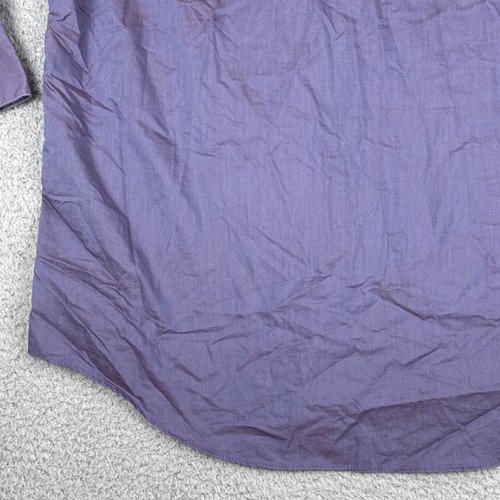 Carlo Pacini 17.5 32/33 Button Up Dress shirt purple iridescent Tailored Spring - Picture 15 of 18
