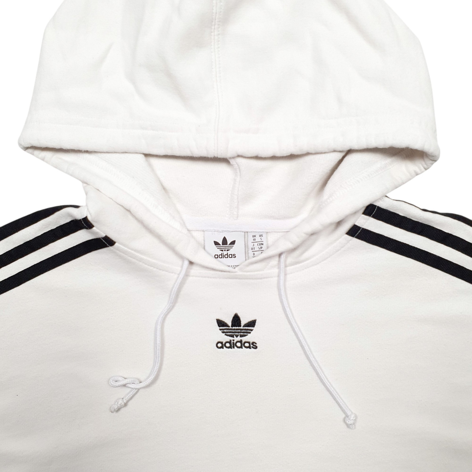 ADIDAS Hoodie Cotton Blend Jumper Sweatshirt Womens L image 2