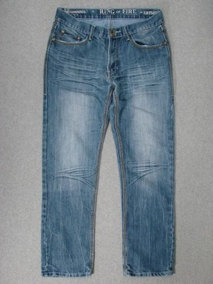 UF03405 **RING OF FIRE** SLIM STRAIGHT JEANS 30x32 (msr 33''x30'')