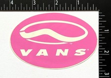 Vans Shoes Pink Oval 1990's original vintage NOS skateboard skate sticker decal