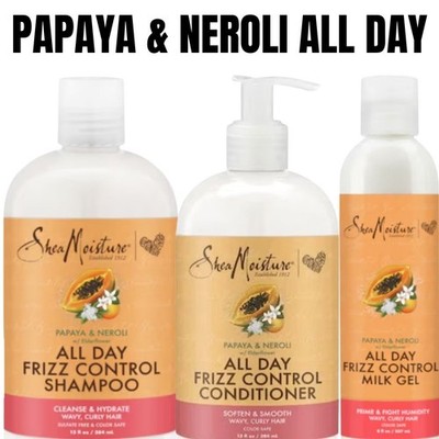 Shea Moisture Papaya & Neroli Frizz Control Shampoo - Conditioner - Gel UK Verkauf