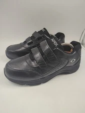Apex Shoes Men's Size 11 X-Wide Black Leather V950 Orthopedic Walking 2 Strap