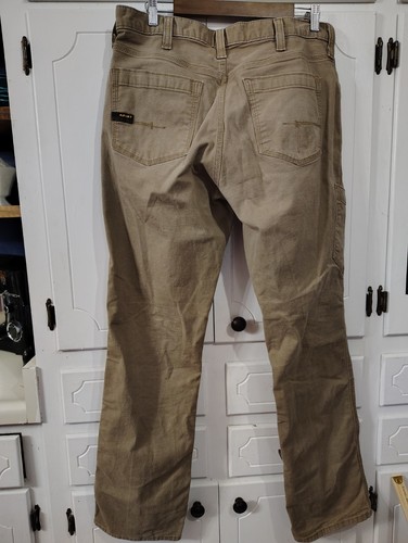 Ariat Rebar Jeans Mens 34x34 Brown M4 Rebar Relaxed Straight Leg - Picture 8 of 9