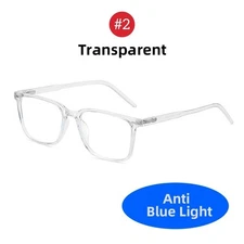 VIVIBEE Square Blue Light Blocking Men Glasses Gaming TR90 Matte Black Anti Ray