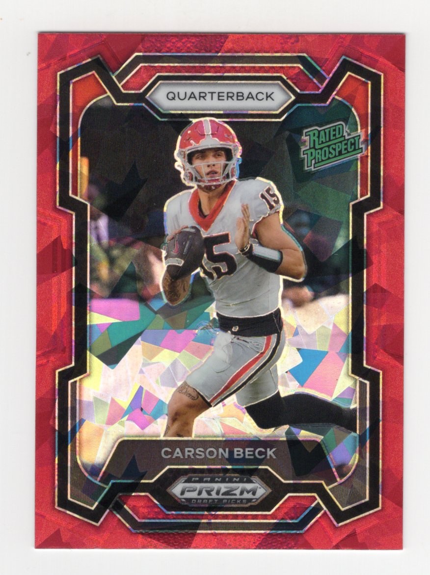 2024 Panini Prizm DP - Rated Prospect Carson Beck #130 Red Ice Prizm GEORGIA