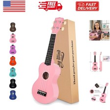 Soprano Ukulele 21 Inch Basswood Ukeleles for Beginners Four Strings Hawaiian...