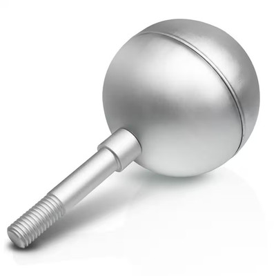 3 In. Flagpole Ball Topper Ornament-Silver Anodized Aluminum Finish