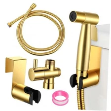 SHENLIU Gold Handheld Toilet Bidet Sprayer for Toilet, Adjustable Water 