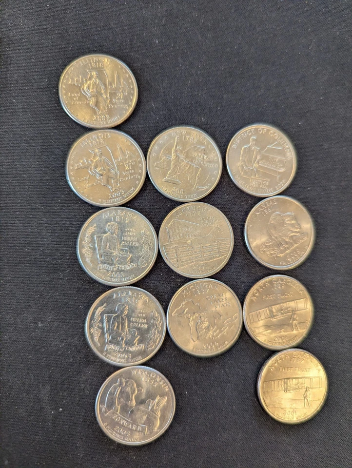 2001,2003,2004,2005,2009  QUARTER SET P+D 12  quarters! - Image 2 of 4