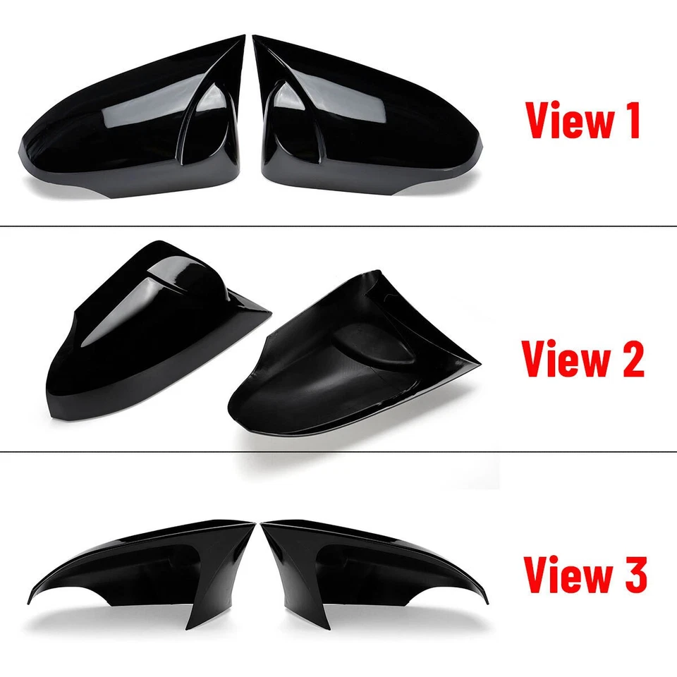 Gloss Black  Toyota C-HR 2017-2021 Corolla 2014-17 Side Wing Mirror Cover Cap Foto 3 de 4