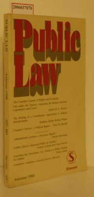 Public Law The British Journal of Adeministrative Law A. W. Bradley :