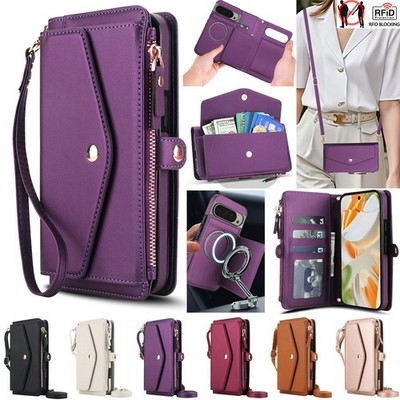 Für Google Pixel 9 8 Pro XL 9A 8A Handy Hülle mit Band Handykette Wallet Case