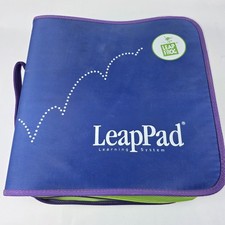 LeapFrog LeapPad Learning Game Carrying Case Zip Bag Blue Green 13" x 13"
