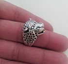 Ancient Vintage Victorian Sterling Silver Ring Panther Tiger Size 10