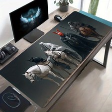 1pc Large-sized Esports Gaming Mouse Pad Featuring a Mysterious Horse-riding Ch