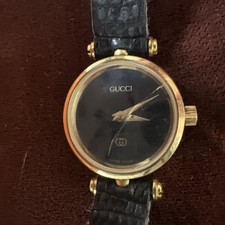 Authentic VTG 1980s Gucci Gold Plated Swiss Women's Quartz Watch 