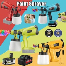 Spray Gun Paint Sprayer Compatible For Ryobi/Milwaukee/Makita/Dewalt Or Battery