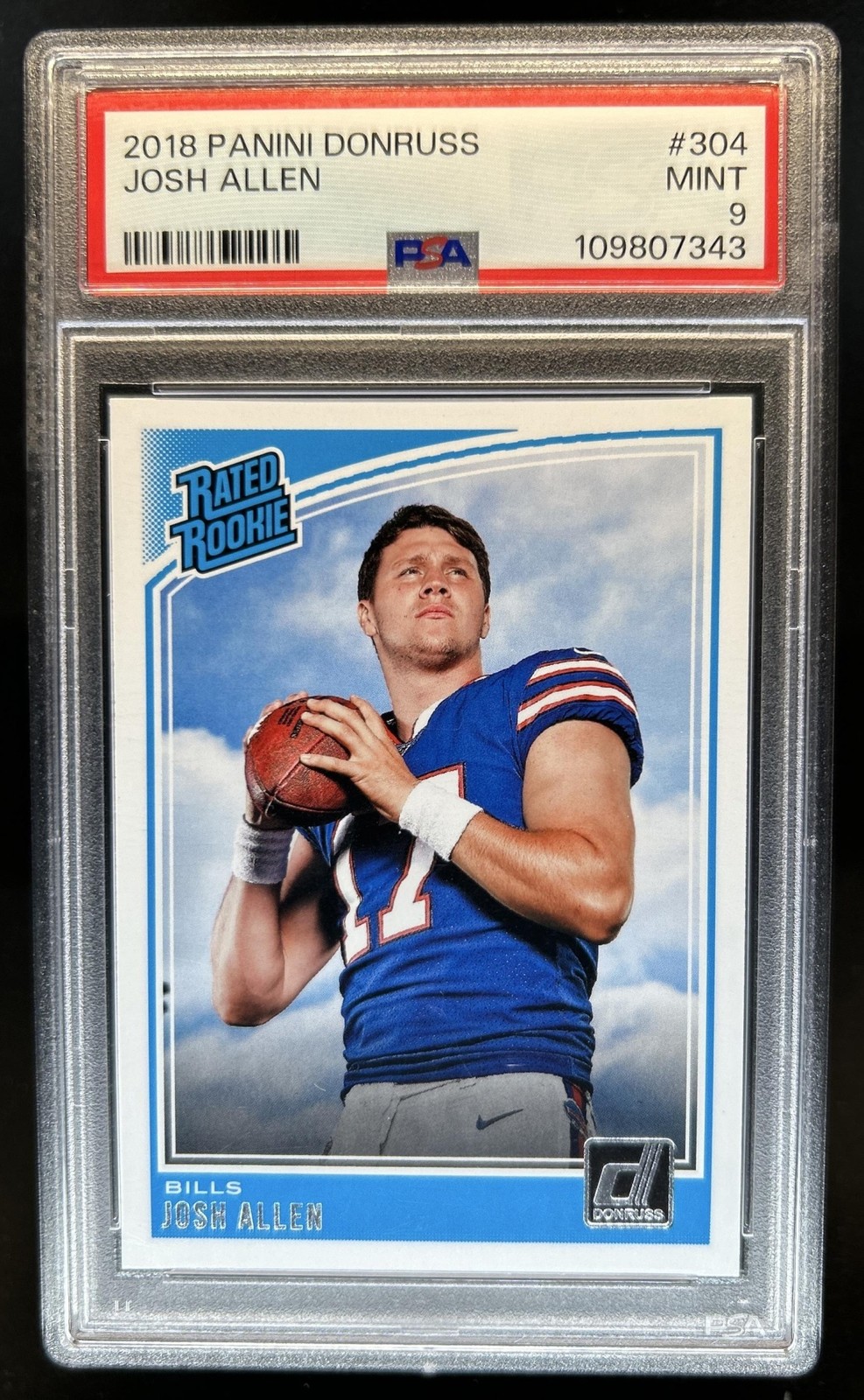 2018 Panini Donruss Josh Allen Rookie RC #304 Bills PSA 9