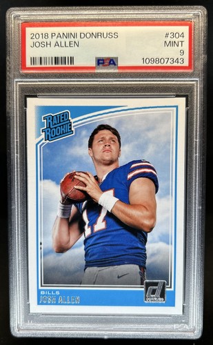 2018 Panini Donruss Josh Allen Rookie RC #304 Bills PSA 9