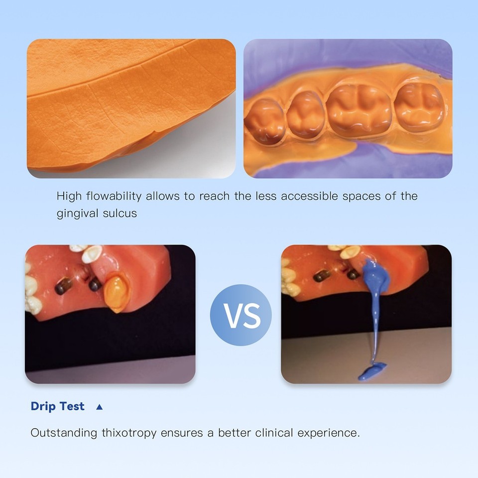 Material de impresión elastomérico ligero dental fraguado rápido/normal ...