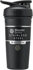 Botella agitadora de acero inoxidable aislada de 24 oz a prueba de fugas taza mezcladora de proteínas