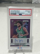 2024-25 Prizm Deca Anton Watson Rookie Signatures Purple RC Auto /75 PSA RC