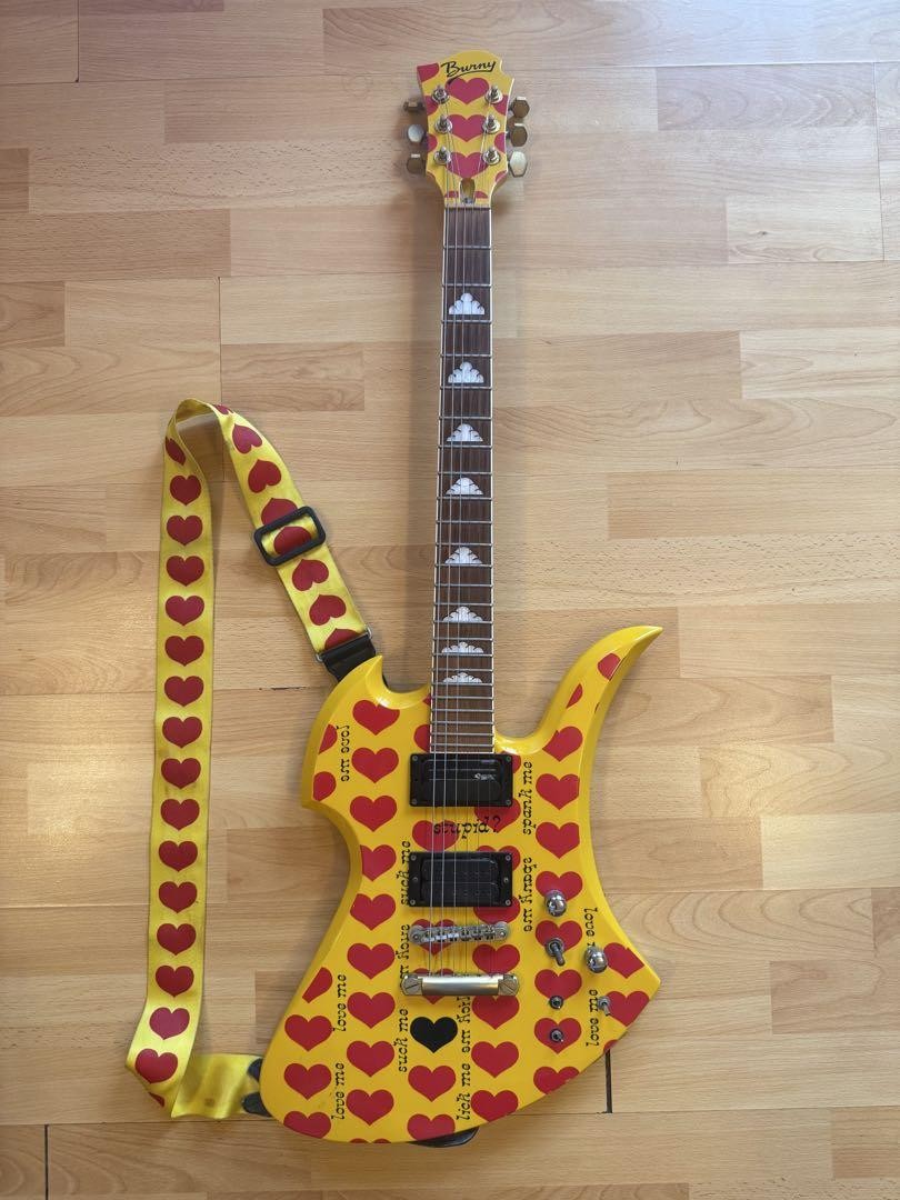 Yellow Heart Guitar Burny MG-145S hide | eBay